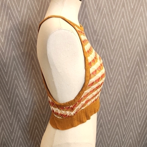 Womens Intimately Free People cropped sheer tank top size Medium. - Picture 7 of 14